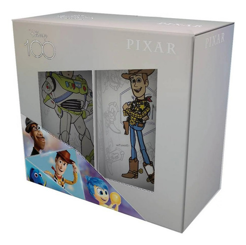 Juego De Vasos Libbey De Vidrio 230 Ml Toy Story 2 Piezas Color Pixar