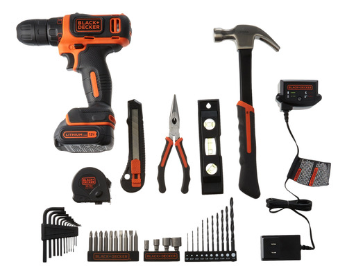 Black+decker Kit Herramienta Para Hogar Taladro 12 V 42