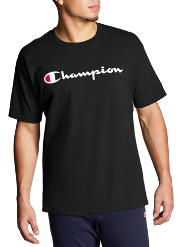 Champion, Camiseta De Algodón Con Cuello Redondo, Camiseta P