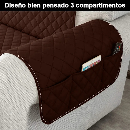 3pzs Cubre Sala Sofá Espesado Funda Sillón Con Bolsillo