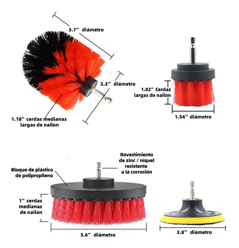 Imagen 4 de 9 de Kit Limpieza Taladro Multifuncional Teeno 5819-24 Piezas