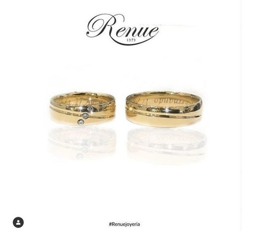 Argollas De Matrimonio Oro Amarillo 18k Compromiso X Par