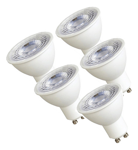 5 Lamparas Dicroica Led Foco Lampara 5w Aluminio Luz Fria