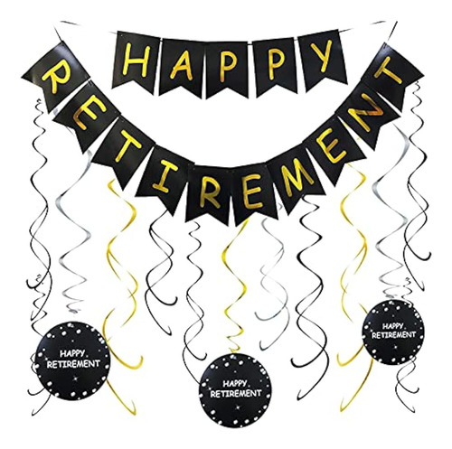Kit De Decoración Para Fiesta De Jubilación Con Banner Y Rem