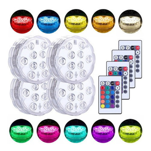 Piscina Decorativa Led Con Control Remoto Colorido 4pcs Piscina Decorativa Led Con Control Remoto Colorido 4pcs