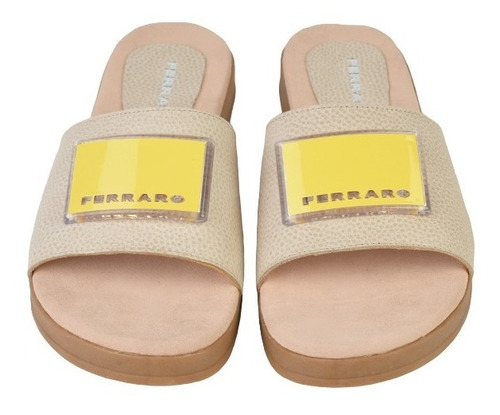 Imagen 5 de 7 de Zuecos Sandalias De Cuero De Mujer Mica - Ferraro