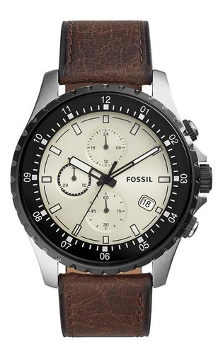 Relógio Masculino Fossil Fs5674/0kn 48mm Couro Marrom