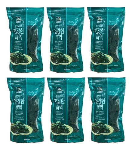 Pack 6 Alga Wakame Coreana Deshidratada 100g - Lireke