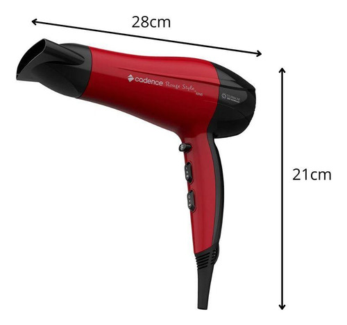 Secador De Cabelo Com Ions Cadence Sc560 Rouge Style
