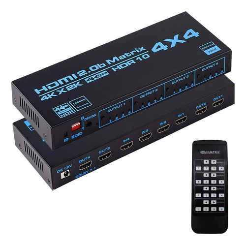 Conmutador Matricial Hdcp2.2 4k*2k @60hz Hdmi2.0 4x4