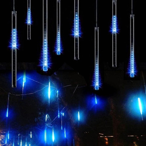 Serie Festivales Meteor Luces Lluvia Led 8 Tubos 30cm 144led