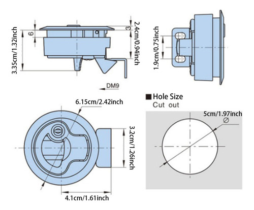 Flush Latch Pull Latch Bloqueo De Almacenamiento Marino Rv
