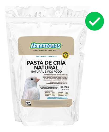 Pasta De Cría Natural Pro 250g Canary Alamazonas