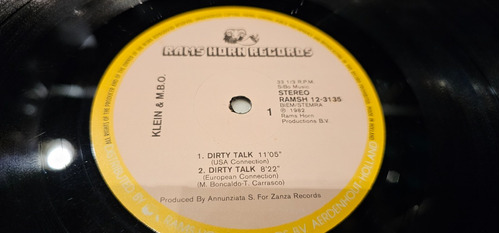 Klein & Mbo Dirty Talk Vinilo Maxi 4 Mix Holland 1982 Temon