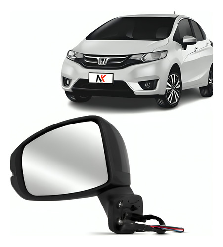 Retrovisor Fit 14 15 A 21 Wrv 18 19 A 21 Com Pisca Esquerdo