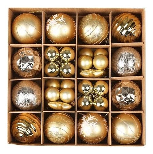 Genérica Christmas Tree Accesorios Bola brillante para colgar Color Dorado