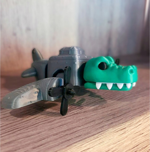 Juguete Bombardino Cocodrilo, Impresión 3d, Meme, 20 Cm