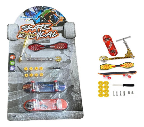 Kit de juguetes Skate Finger Skate, monopatín y accesorios