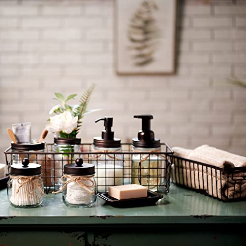 Heechung Set De Accesorios De Baño De Mason Jar De 6 Piezas