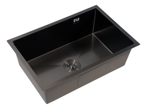 Bacha Grande De Cocina Negra Acero 304 Hausar Essenz 68x45 Negro