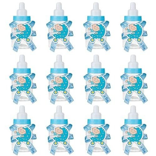 Botellas Para Baby Shower, 24 Piezas Mini Boy Baby Shower Fa