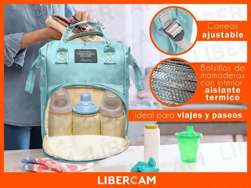 Mochila Maternal Bolso Con Cambiador Bebe Bolsillos Termica