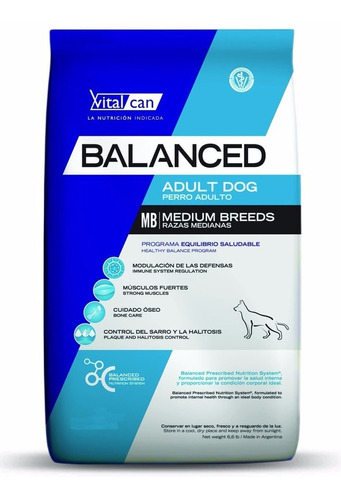 Vital Can Balanced Adulto Medium Breed 20 Kg Envio Caba 