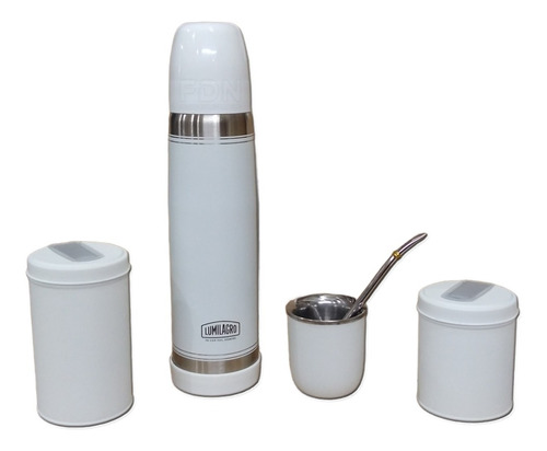 Set Matero 1 - Termo Blanco + Mate + B340 + Latas - Fdn