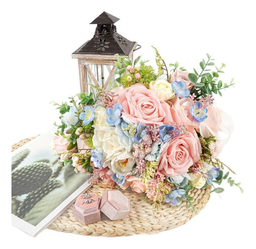 Bouquet De Boda Para Novia Cascada Floral Rosa Flores