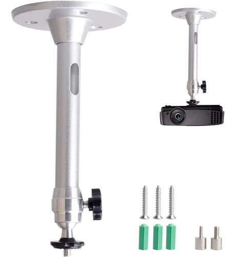 Imagen 1 de 10 de Soporte De Techo Universal Para Mini Proyector/cañon Con Cabezales Giratorios 360° Montaje Ajustable Escritorio/pared
