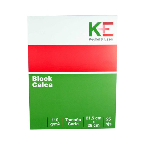 Block Calca Ke De 21x28cm C/25 Hojas 110g/m2 Para Dibujo