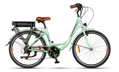 Bicicleta Aurora E-bike Strada Electrica Color Verde