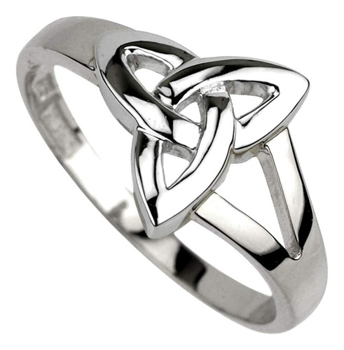 Solvar Womens Trinity Knot Ring Sterling Silver