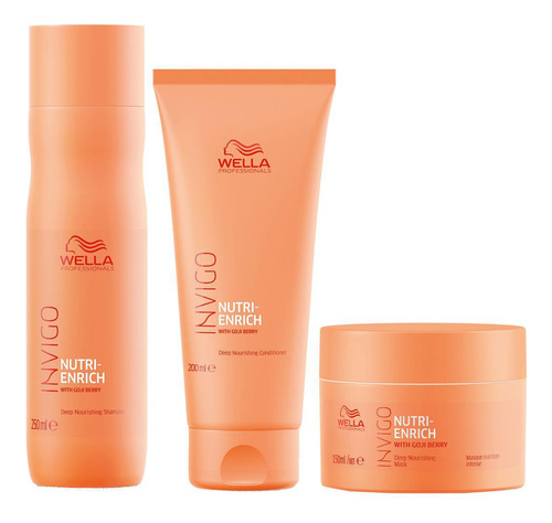 Kit Wella Nutri Enrich Shampoo Condicionador E Máscara