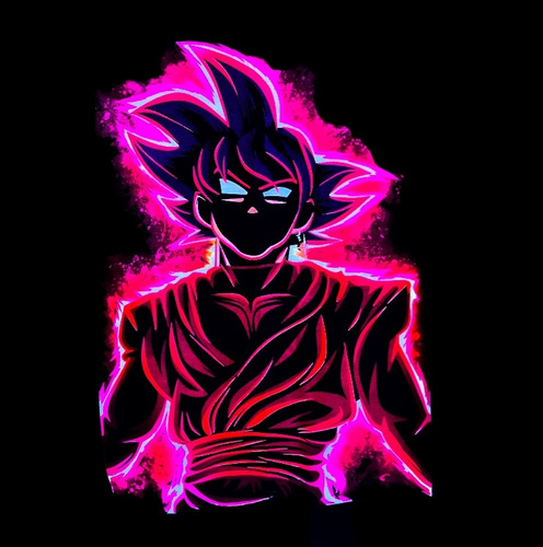 Playera Hombre Dragon Ball Z Fluorescente Neon Con Luz Negra