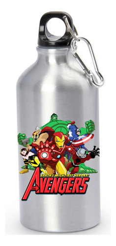 Termo Avengers Animado  Botilito Caramañola Silver