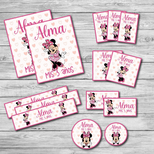 Etiqueta Para Candy Bar Personalizada Minnie