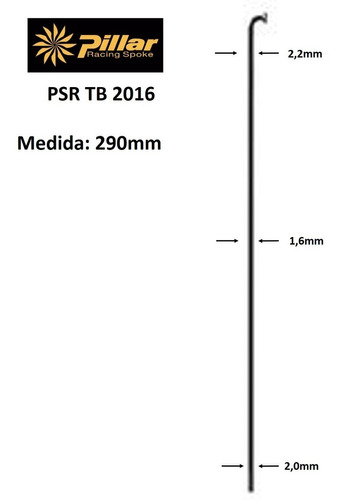 Rayo Pillar Psr Tb 2016 J-bend Black 290mm