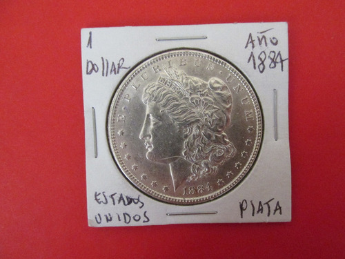Moneda 1 Dollar Morgan Estados Unidos  Plata 1884 Unc