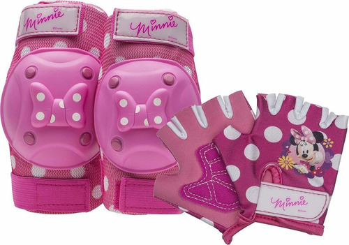 Bell Disney Minnie Mouse Rodillera Codera Guantes Niña 3 A 5