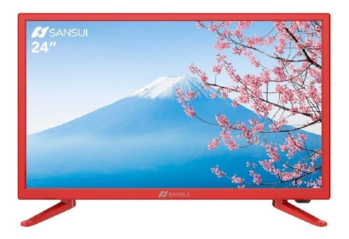 Smart Tv Sansui 24 Pulgadas Pantalla Led Android Hdmi Rojo