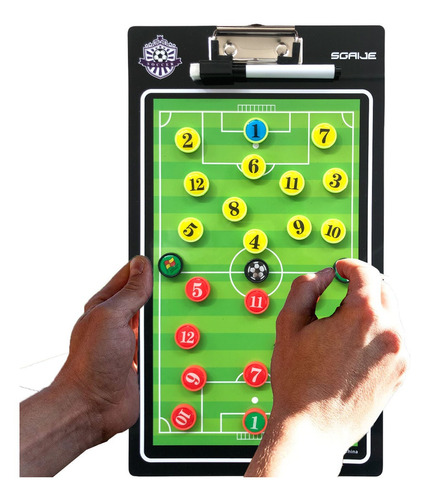 Tabla Tactica Magnetica Futbol Doble Cara + Fichas