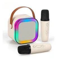 Comprar Kit Parlante Bluetooth Con 2 Micrófonos Para Cantar Karaoke