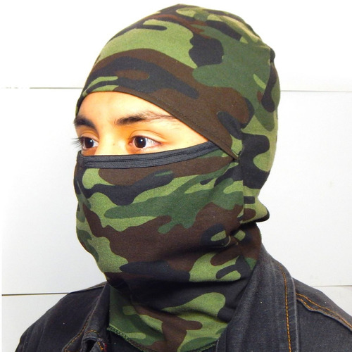 Imagen 5 de 5 de Mascara Tactica Balaclava Frio Moto Gorro Tactica Bosque