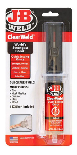 Sellador Epoxico Fuerte Clearweld 50114 Jb Weld 25 Ml