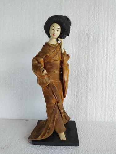 Antigua Geisha Figura Muñeca De Porcelana