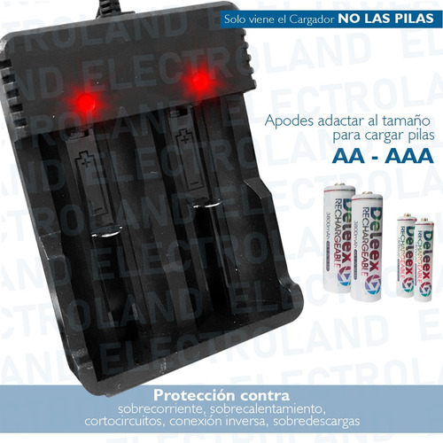Cargador Universal Para Pilas Bateria Recargable Aa Aaa Usb