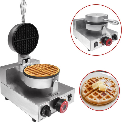 Wafflera Electrica Industrial Antiadherente 1000w 300° C