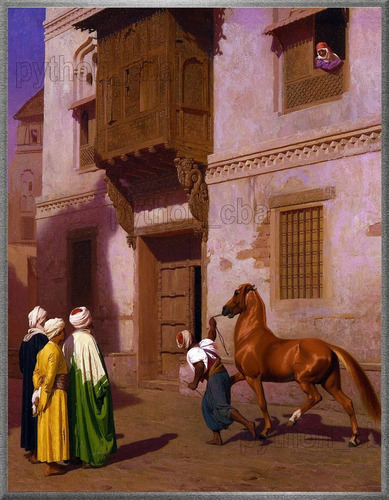 Cuadro El Mercado De Caballos - Jean Léon Gérôme - Año 1867