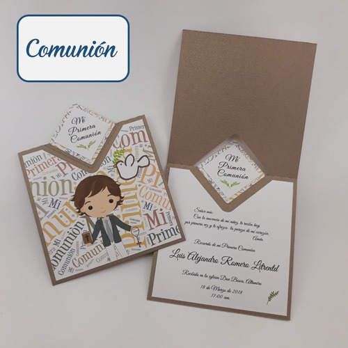 Cajas, Invitaciones, Recuerdos Y Tarjetas Primera Comunión